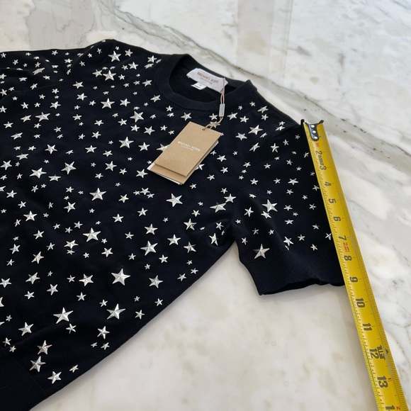 MICHAEL KORS COLLECTION STAR KNIT TOP SIZE SMALL NWTS! - Picture 11 of 13